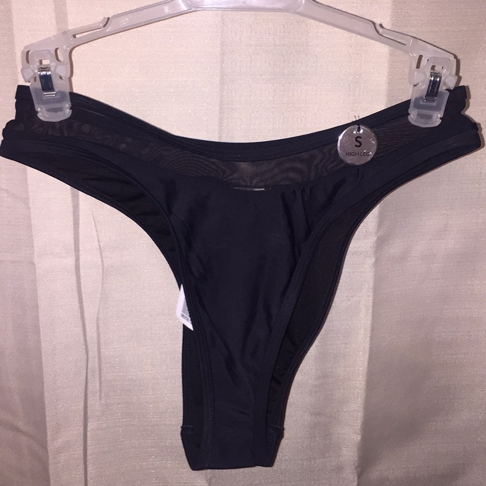 Mesh Insert Bikini Bottoms NWT
